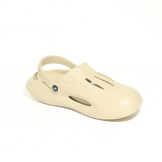 Max - Beige Clogs with removable sole
