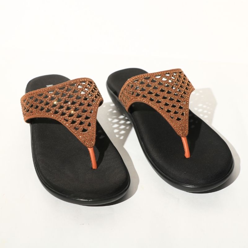 Brown Bling Sandals