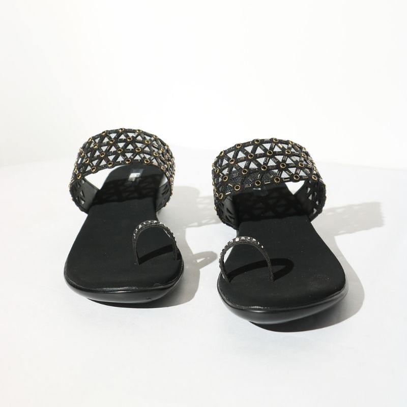 Black Bling Sandals