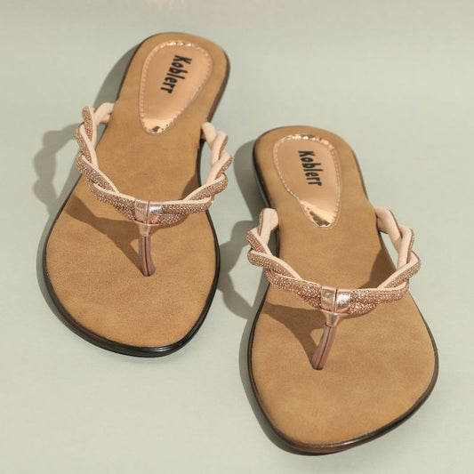 Beige Ethnic Flats