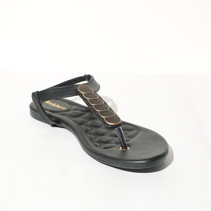 Black Casual T-strap