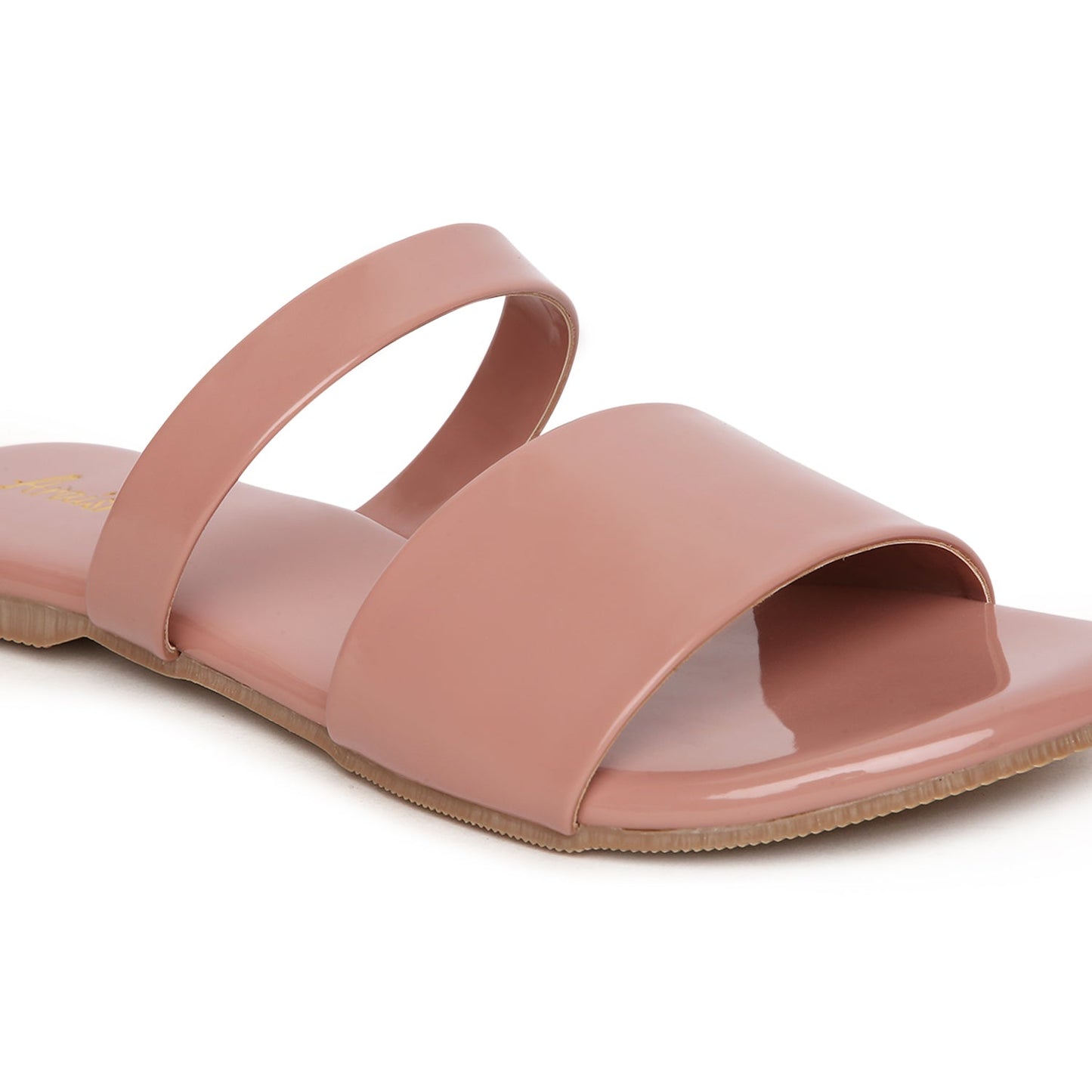 Peach Solid Casual Flats