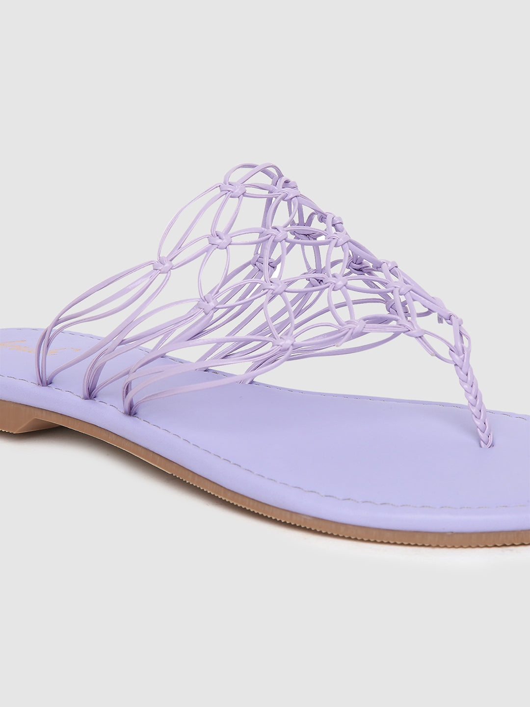 Lavender Casual Weaved Flats